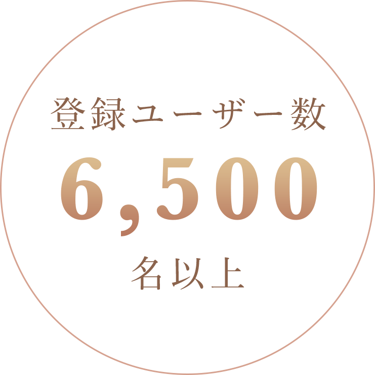 登録ユーザー数6,500名以上